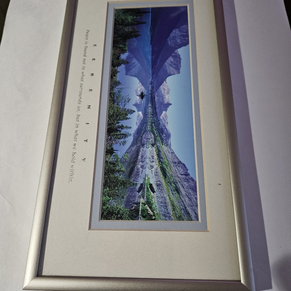 1999 Lifescape Lithograph Serenity Glacier National Park Desktop Framed Print - Picture 4 of 9